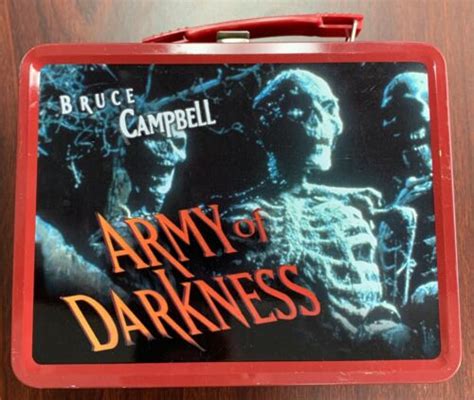 army of darkness metal lunch box|LIMITED EDITION BY NECA ARMY OF DARKNESS METAL .